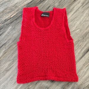 No Boundaries 90s Y2K Red‎ Textured Knit Tank Top